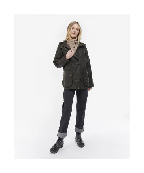 Barbour Arley Wax Jacket Dames | Olive