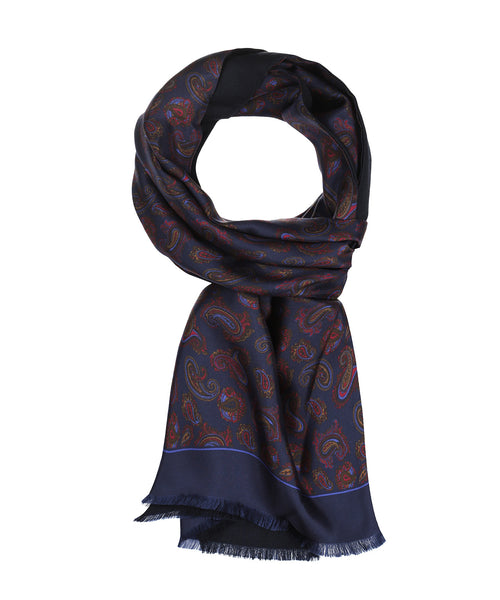 Sjaal Zijde/Wol | Blauw