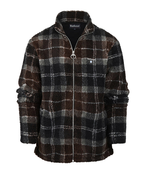 Barbour Tartan Sherpa Fleece | Navy Blue