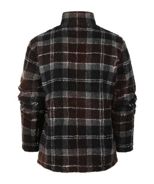Barbour Tartan Sherpa Fleece | Navy Blue