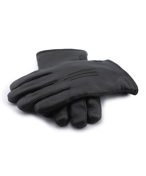 Deerskin Lambskin Glove | Black