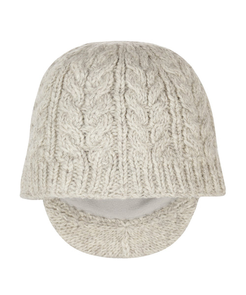 Aran Cable Beanie Women | Beige