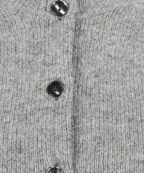 Harley of Scotland Women's Chunky Knit Button Cardigan | Gray