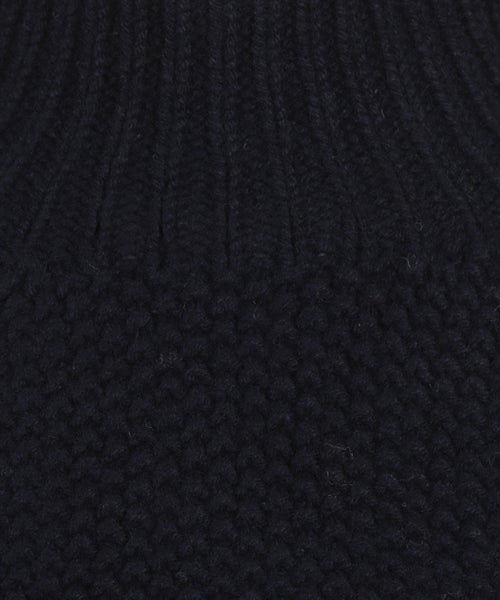 Harley of Scotland Women's Turtleneck Sweater | Navy Blue