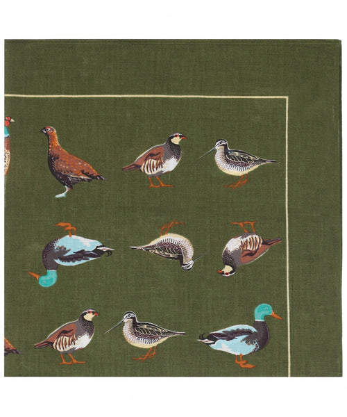 Zakdoek Birds | Groen