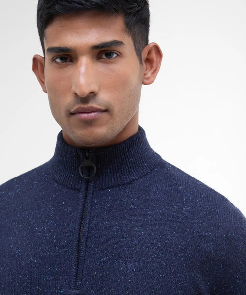 Tisbury High Zip Sweater | Navy Blue